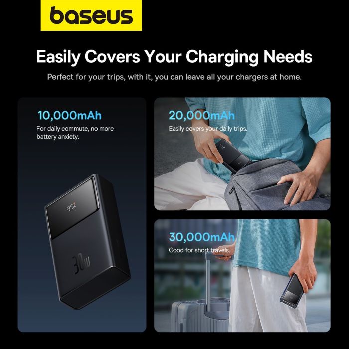 Baseus Star-Lord Цифровой дисплей с быстрой зарядкой 10000 mAh | Black