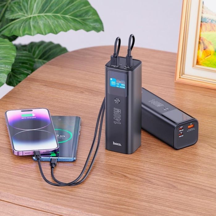 Hoco Electric PD140W 25000 mAh Q17 |1USB/2Type-C, QC/PD3.1, 140W/5A| для ноутбука, телефону