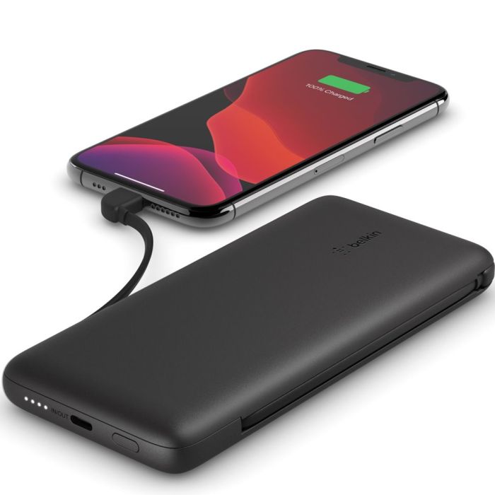 Belkin 10000 mAh 23W Black with USB-C/Lightning Cable (BPB006BTBLK)