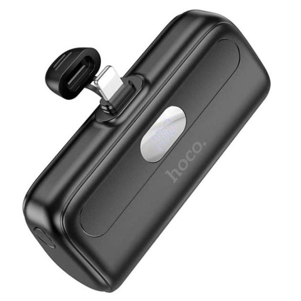 Power Bank Hoco J116 Pocket with digital display 5000mAh Мобільна Батарея Apple Lightning для iPhone 6/7/8/X/Xs/11/12/13/14 Pro Max Чорний