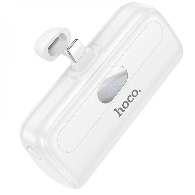 Hoco J116 Pocket with digital display 5000 mAh Apple Lightning для iPhone 6/7/8/X/Xs/11/12/13/14 Pro Max Білий