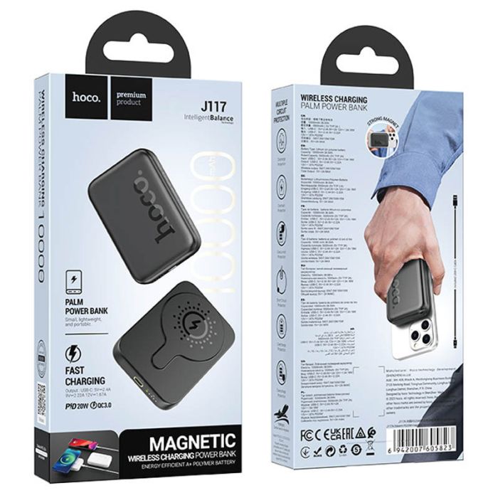 Hoco J117 Esteem PD20W з Бездротовий 5000 mAh Black - 00000067627_1