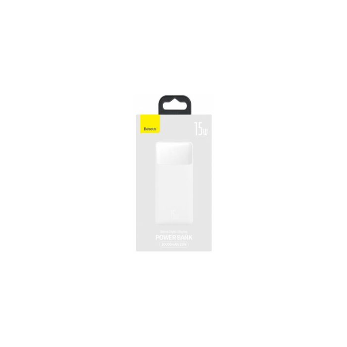 Baseus Bipow 10000 mAh, PD/15W, USB-C/3A, 2*USB-A/3A(max.), white (PPDML-I02)