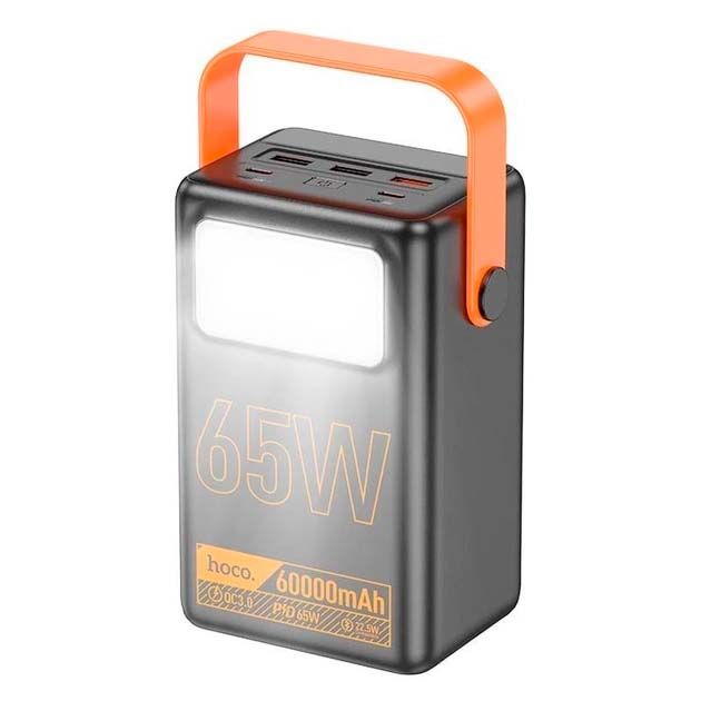 Hoco J110A Powerful 65W LCD/Lamp 60000 mAh швидка зарядка для пристроїв Чорний