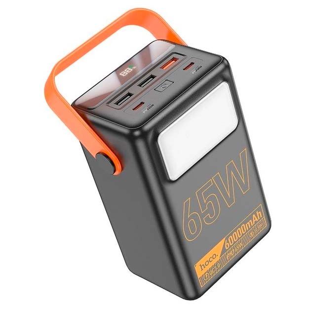 Hoco J110A Powerful 65W LCD/Lamp 60000 mAh швидка зарядка для пристроїв Чорний