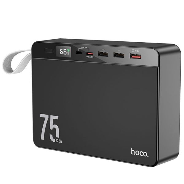 Портативний зарядний пристрій Power Bank Hoco J94 Overlord 22.5W 75000 mAh Black