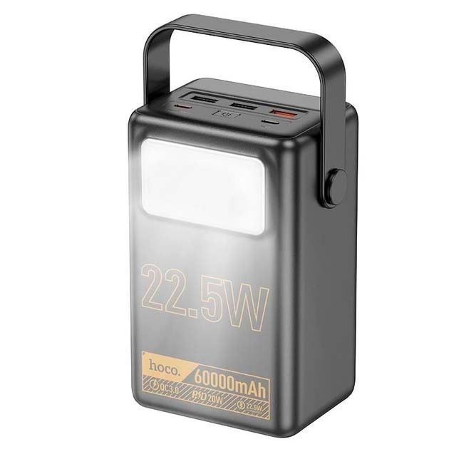 Hoco J110 Powerful 22.5W LCD/Lamp 60000 mAh для пристроїв Чорний
