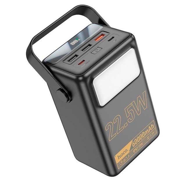 Hoco J110 Powerful 22.5W LCD/Lamp 60000 mAh для пристроїв Чорний
