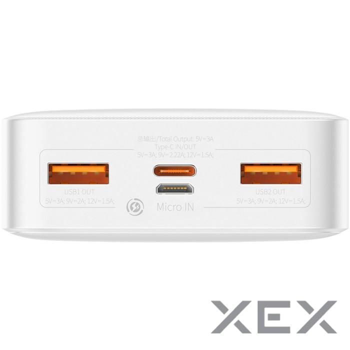 Baseus Bipow Digital Display 20W Overseas Edition 20000 mAh White (PPBD050302)