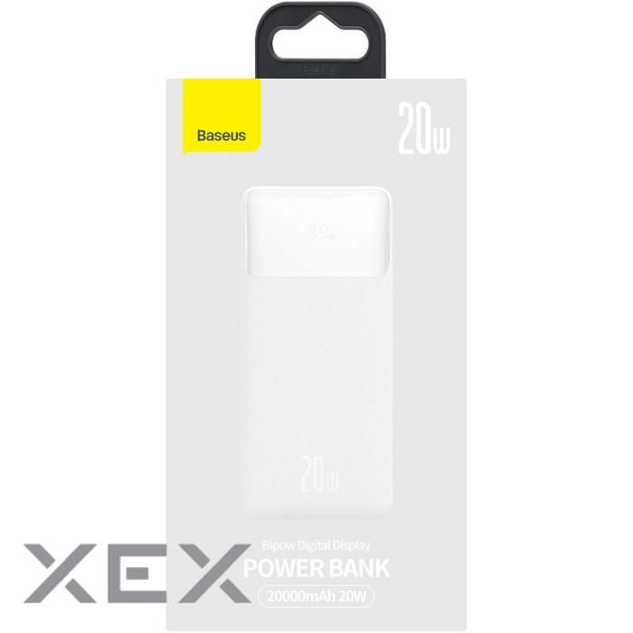 Baseus Bipow Digital Display 20W Overseas Edition 20000 mAh White (PPBD050302)