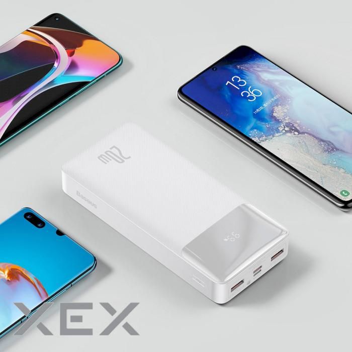 Baseus Bipow Digital Display 20W Overseas Edition 20000 mAh White (PPBD050302)