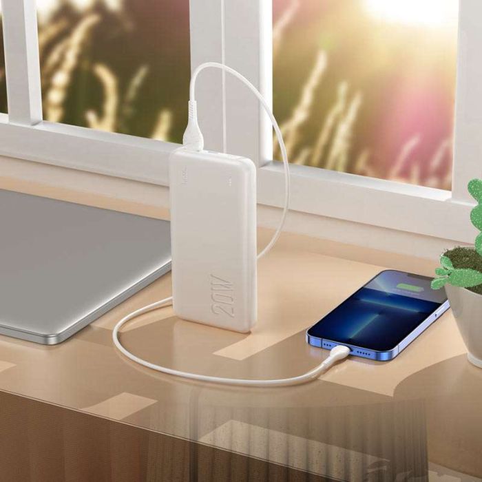 Hoco J87 Tacker PD20W+QC3.0 10000 mAh (Білий) (51875)