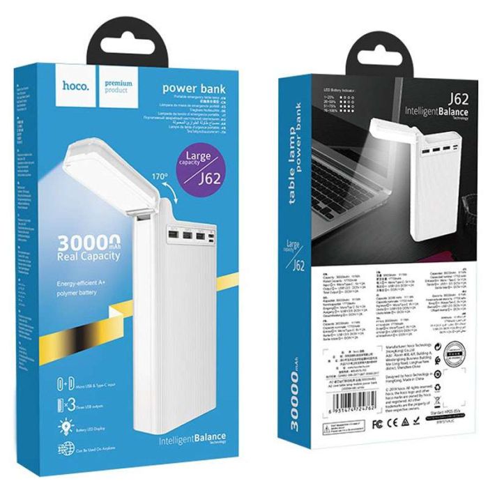 Hoco J62 Jove 30000 mAh (Білий) (128225)