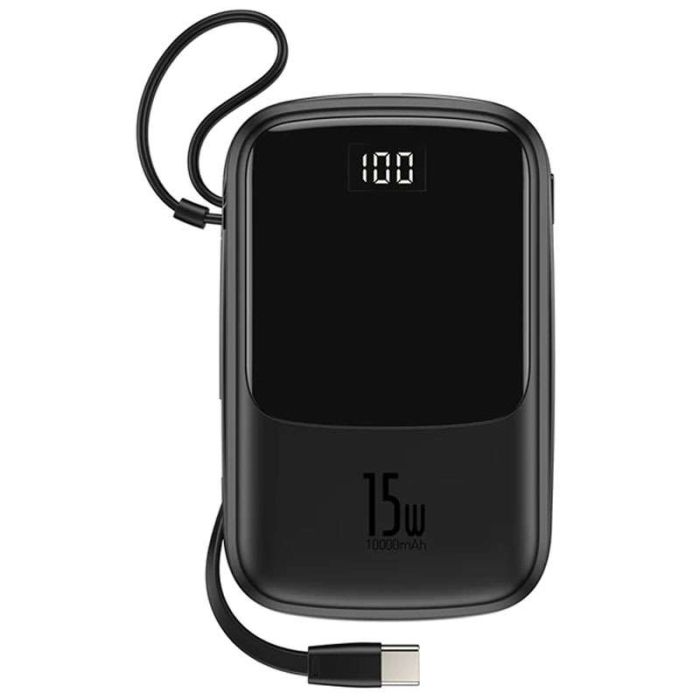 Baseus Q pow Digital Display 3A 10000 mAh (With Type-C) (Чорний) (143286)
