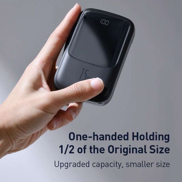 Baseus Q pow Digital Display 3A 10000 mAh (With Type-C) (Чорний) (143286)