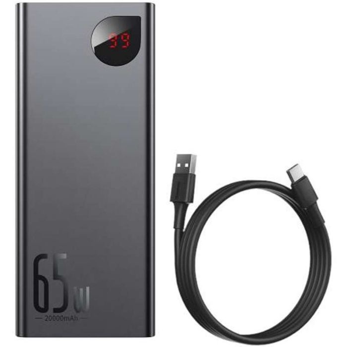 Baseus Adaman Metal Digital Display QC 65W 20000 mAh (PPIMDA-D) (Black) (160380)