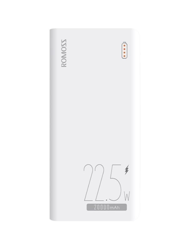 ROMOSS 20000 mAh 22.5 W Fast Charge PD & QC 18 W Білий (Sense6F)