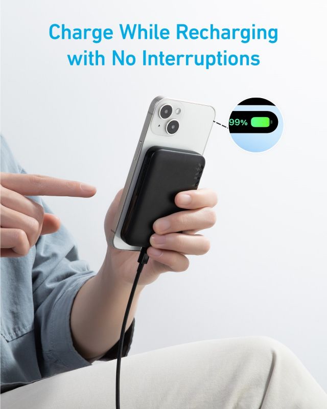 Anker PowerCore 5K 321 - 5000 mAh MagGo Wireless Black (6940674)