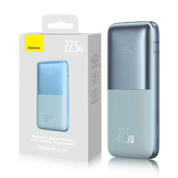 Baseus  Bipow Pro Digital Display 22.5Вт 10000 mAh Blue