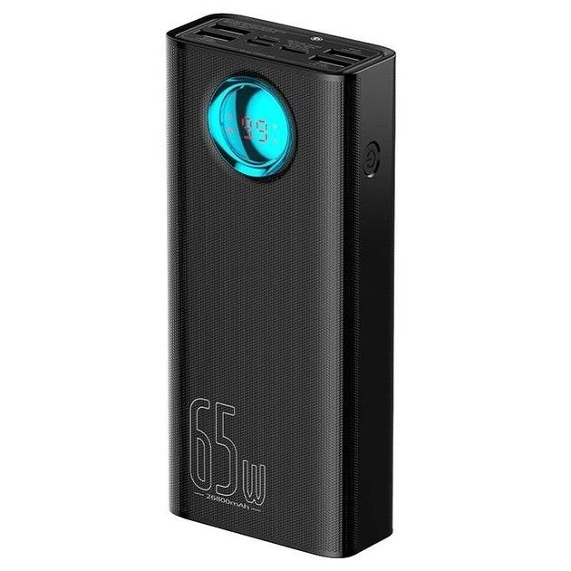 Baseus Amblight Digital Display 26800mAh 65W QC3.0 PD3.0 4xUSB/Type-C/Lightning/microUSB чорний (P10022402113-00)