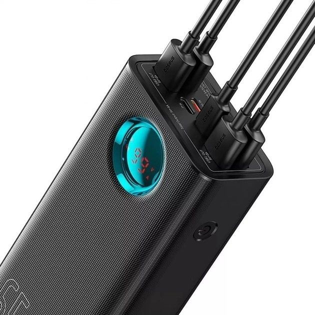 Baseus Amblight Digital Display 26800mAh 65W QC3.0 PD3.0 4xUSB/Type-C/Lightning/microUSB чорний (P10022402113-00)