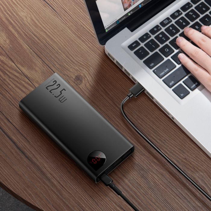 Baseus Adaman Metal Digital Display Quick Charge 20000 mAh22.5W Black (PPAD000101)