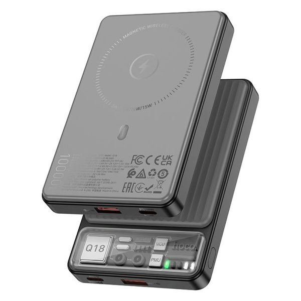 Hoco Tourer with magnetic fast charging Q18 10000 mAh |Type-C/1USB, QC/PD, 22.5W