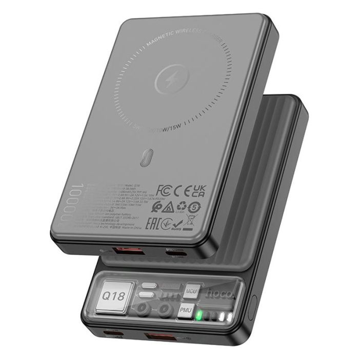Hoco Tourer with magnetic fast charging Q18 10000 mAh |Type-C/1USB, QC/PD, 22.5W