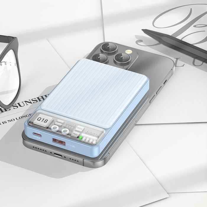 Hoco Tourer with magnetic fast charging Q18 10000 mAh |Type-C/1USB, QC/PD, 22.5W