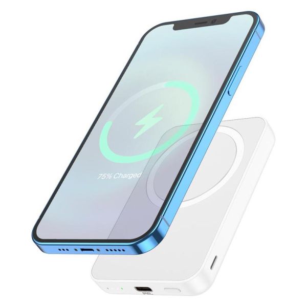 Hoco Easy magnetic fast charging J109 5000 mAh | Type-C, QC/PD, 20W/3A | Білий