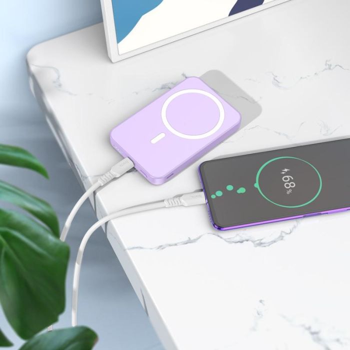 Hoco Easy magnetic fast charging J109 5000 mAh | Type-C, QC/PD, 20W/3A | Білий