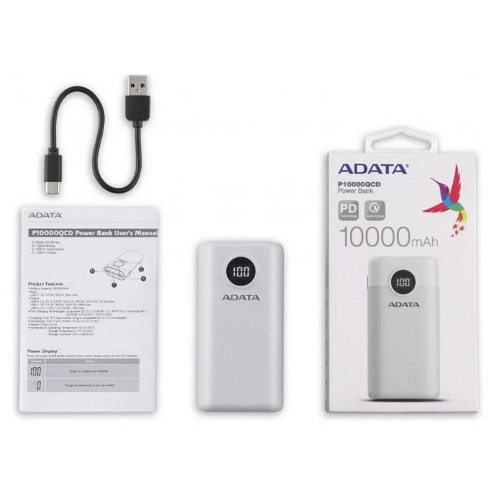 A-DATA P10000QCD 10000 mAh White (AP10000QCD-DGT-CWH)