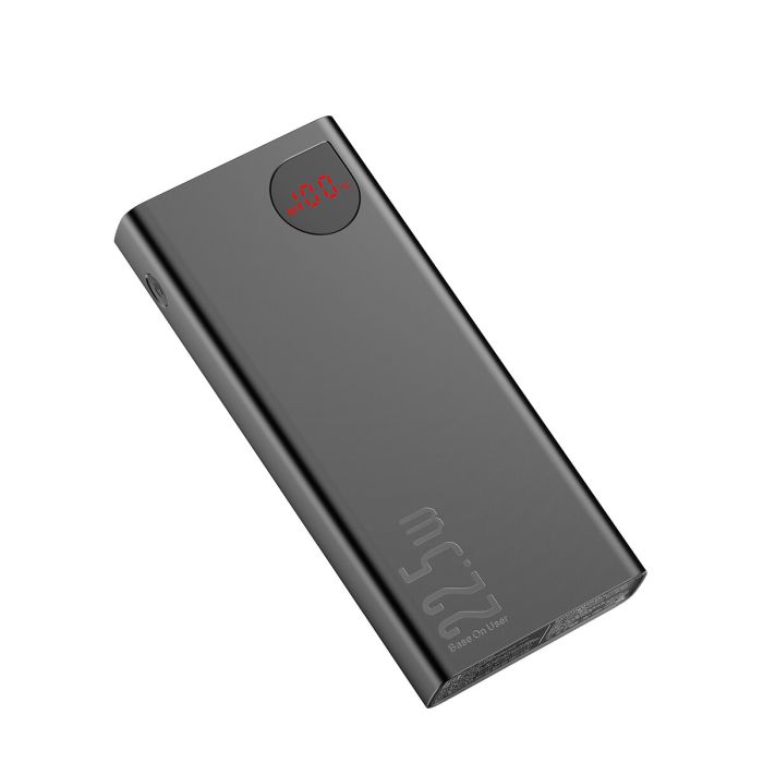 Baseus Adaman Digital Display QuickCharge PowerBank 20000 mAh Type-C + 2xUSB 22.5W QC3.0+PD3.0 Black (PPAD000101)