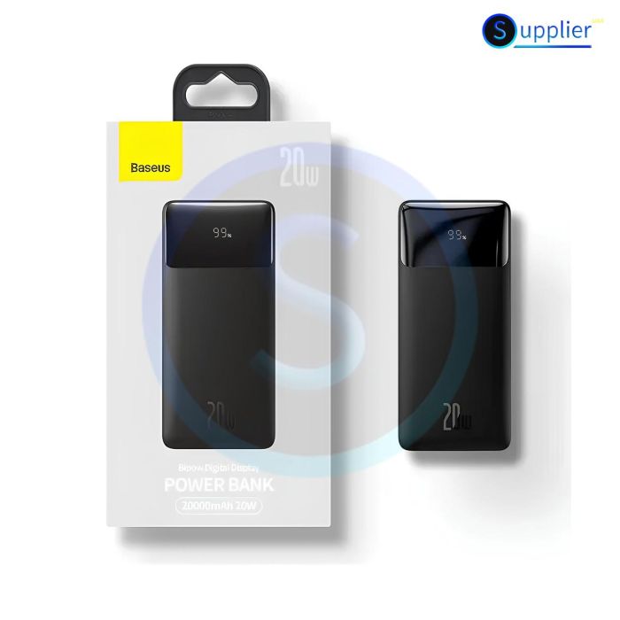 Baseus Bipow Digital Display 20W 20000 mAh Type-C (PPDML-М01) - Black