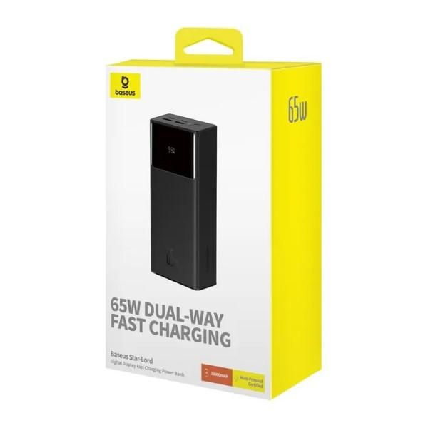 Baseus 30000 mAh 65WStar-Lord Digital Display 2xUSB/Type-C/microUSB чорний (P10022908113-00)