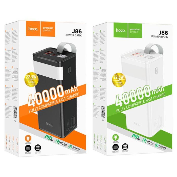 Hoco J86 Powermaster fully compatible 40000 mAh black
