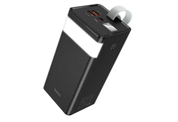 HOCO J86A 50000mAh QC22.5W+PD20W Power bank із швидкою зарядкою та ліхтарем Black