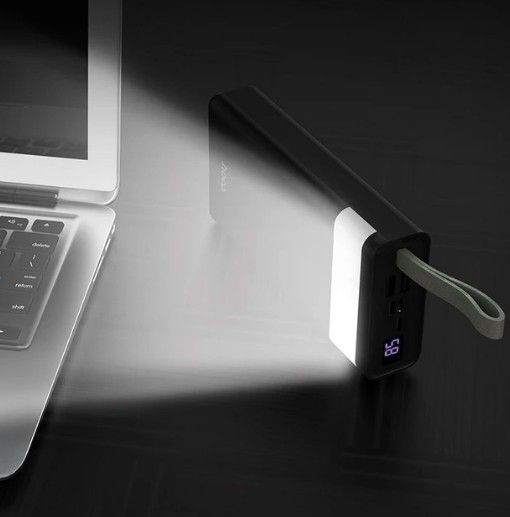 Hoco J73 30000 mAh з Ліхтариком Black