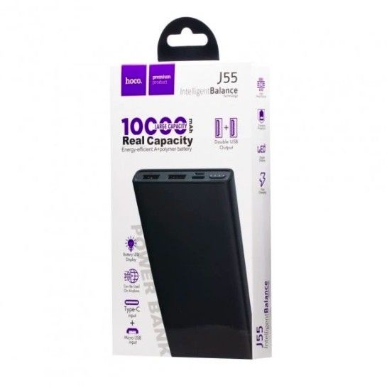 Hoco J55 10000mAh Power Bank Black