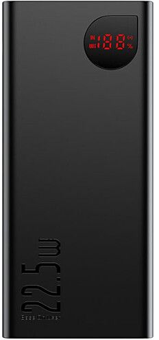 Павербанк 20000 з екраном Baseus Adaman Metal 20000mAh 22.5W Black (PPAD000101)