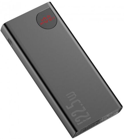 Baseus 20000 з екраномAdaman Metal 20000 mAh 22.5W Black (PPAD000101)