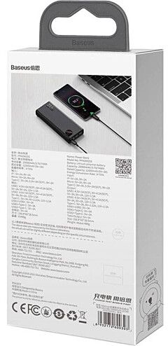 Baseus 20000 з екраномAdaman Metal 20000 mAh 22.5W Black (PPAD000101)
