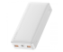 Baseus  Bipow 20000 mAh, Input:5V/2A/3A,9V/2A(microUSB,Type-C), Output:5V/3A,9V/2A,12V/1.5A(2хUSB),Q40,plastic,White