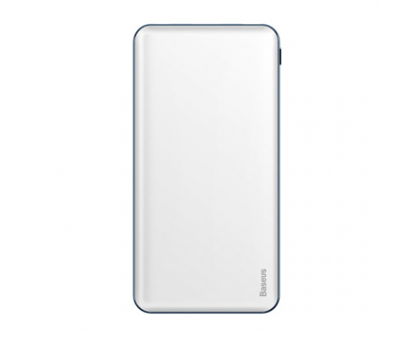 Baseus  Simbo 10000 mAh, Input: 5V/2,4А/1,5А(Type-C,Lightning), Output:5V/3А/2,1А(Type-C,USB), FastCharge,Q1,plastic,White