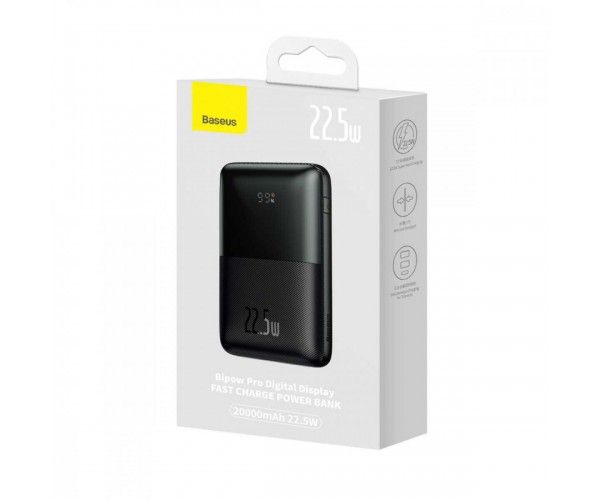 Baseus Bipow Pro Digital Display Fast Charge 20000 mAh 22.5W Black