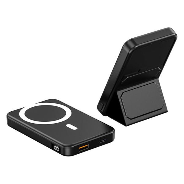 Зовнішній акумулятор накладний MagSafe Power Bank with stand 10000mAh A27-1 | Qi, 1Type-C, 20.0W | Black
