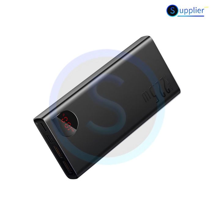 Baseus Adaman Metal с дисплеем на 20000 mAh 2USB/1Type-C, 5A/22.5W, PD/QBlackBlack