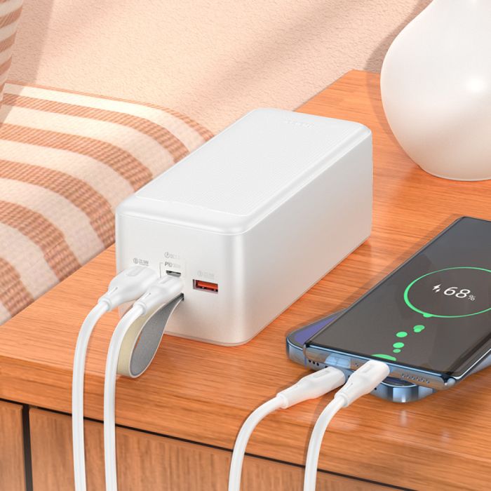 Hoco J111D Smart charge 50000 mAh PD30W+QC3.0 Білий