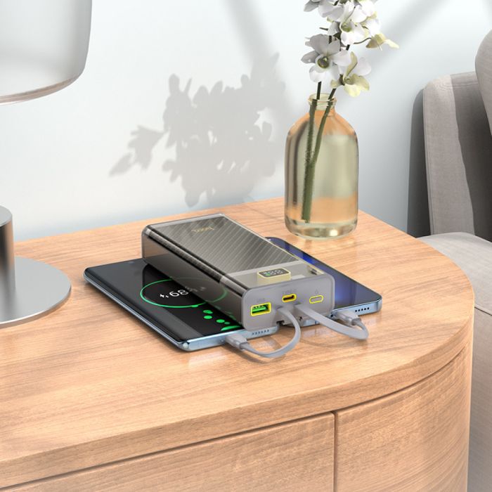 Hoco J104A Discovery edition 20000 mAh 22.5W Прозорий