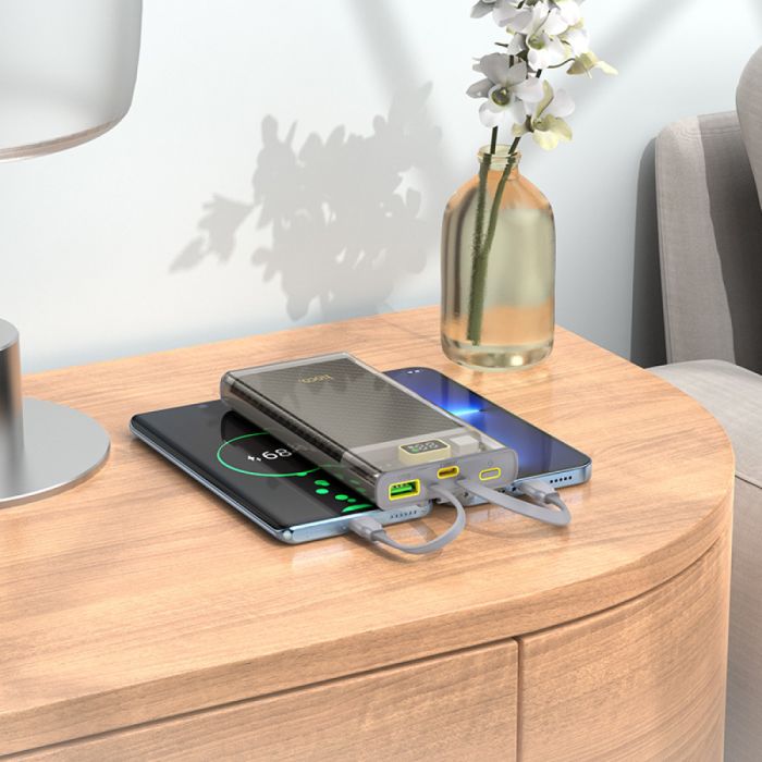 Hoco J104 Discovery edition 10000 mAh 22.5W Прозорий